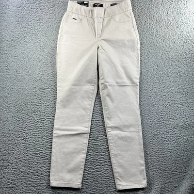 PANTALONES CORTOS NINE WEST HEIDI PULL ON MUJER 4 BEIGE NUEVOS CON ETIQUETAS NUEVOS AJUSTES 28x27 tiro medio Foto 1 de 4