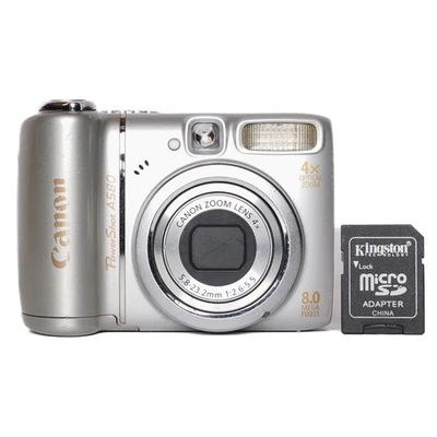 Canon PowerShot A580 8.0MP Digital Camera - Silver - FULLY FUNCTIONAL - Image 1 of 4