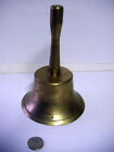 vintage Solid brass ships bell GRIP handle BIG RING!SEE