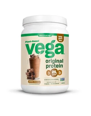 Vega Original Proteína en Polvo Cremoso Chocolate A Base de Plantas Proteína Bebida Mezcla para... Foto 1 de 4
