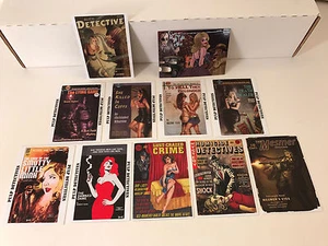 PULP DETECTIVES (Cult-Stuff/2012) Complete 9-Card Set w/ BONUS CARD #10 & PROMO - Bild 1 von 6
