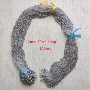 2 mm Edelstahl Ketten Halsketten 50 cm Länge DIY Schmuckherstellung 100 Stück - Bild 1 von 4