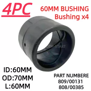 4PC 60MM EXCAVATOR BUSHING, HARDEN STEEL BUSHING BEARING ID 60mm,OD 70mm,L 60mm - Picture 1 of 5