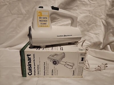 Cuisinart PowerSelect 3-Speed Hand Mixer White Model Chm-3 *Mixer Only* Works  - Image 1 of 4