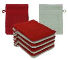 Betz 10 rękawiczki do prania PREMIUM 16x21cm 100% bawełna rubinowa czerwień i sianozielona
