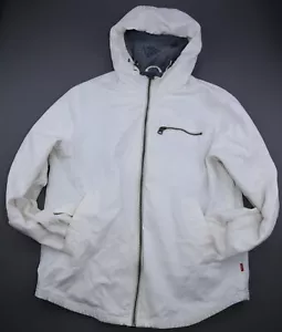 Herren Levi's Canvas Jacke mit Kapuze schwer weiß durchgehender Reißverschluss Größe L - Bild 1 von 12