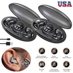 2× Bluetooth Earbuds Headset TWS5.3 Inear Wireless Earphone Invisible Universal - Picture 1 of 15