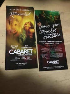 CABARET AT THE KIT KAT CLUB Musical Broadway, ORVILLE PECK, EVA NOBLEZADA, FLYER - Picture 1 of 3