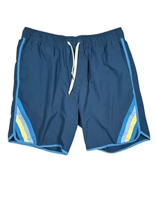 Fair Harbor Blue Lined Swim Trunks Mens Size XL Beach Bathing Suit - Picture 1 of 10