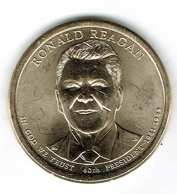2016-D $1 Brilliant Uncirculated 40TH President Ronald Reagan Dollar Coin! - Image 1 of 2