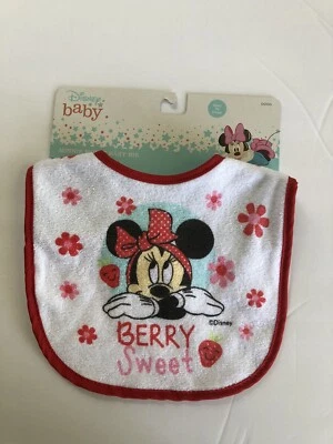 Disney Baby Minnie Mouse Baby Babero Berry Sweet Foto 1 de 2