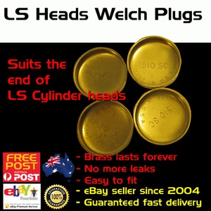 Brass Welch Plugs Chev LS Series Cylinder Head Set 4 Gen III Gen IV - Picture 1 of 2