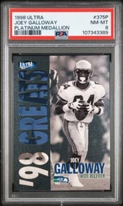 1998 Fleer Ultra Joey Galloway Platinum Medallion 31/98 #375P PSA 8 - Bild 1 von 2