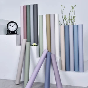 Matte Vinyl Roll Adhesive Paper Waterproof Wallpaper Kitchen Bedroom Furniture - Picture 1 of 21