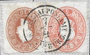 1860 ÖSTERREICH Mi#20,21 CD:K.K. FELDPOST, MARBURG, 18/12🔥Österreich-Preußischer Krieg🔥 - Bild 1 von 1