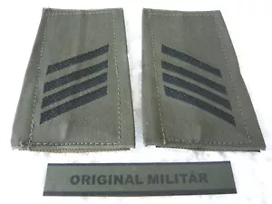 KLETT Rangabzeichen Heer Stabsgefreiter schwarz/oliv Schulter Klappen Schlaufen - Bild 1 von 1