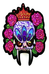 Spinne Totenkopf Prisma Sticker Aufkleber glänzend Holo Sammlerstück Skelett Gothic Horror - Bild 1 von 2