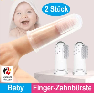 2x Baby Säugling Kinder Zahnbürste Fingerzahnbürste 0-24+ Monate Mundpflege Soft - Bild 1 von 3