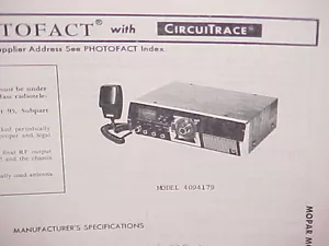 1979 MOPAR CB RADIO SERVICE MANUAL MODEL 4094179 CHRYSLER DODGE PLYMOUTH - Picture 1 of 1