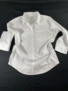 Klassische Damen-Passform, 3/4-Ärmel-Popeline-Shirt, Größe Large Amazon Essentials Neu mit Etikett - Bild 1 von 12