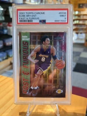 2001 Topps Chrome KOBE BRYANT Fast & Furious Insert #FF06 PSA 9 LAKERS - Image 1 of 2