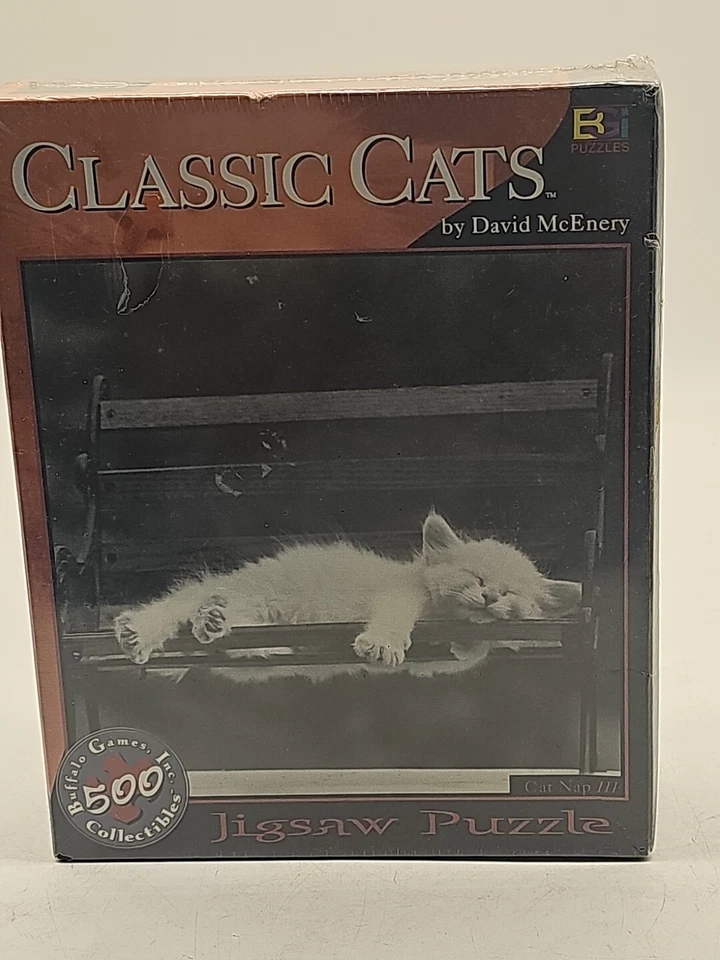 Cat Nap III David McEnery Classic Cats 500 Puzzle 2001 Buffalo Games