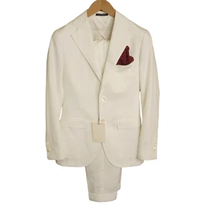 Traje de hombre Suitsupply La Spalla algodón y lino color blanco roto EU42 UK/US32 - Imagen 1 de 14