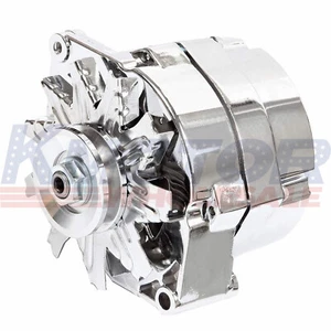 Alternator Chrome Fit For Chevy BBC SBC 110Amp 1 Wire High Output RA00114 one - Picture 1 of 9