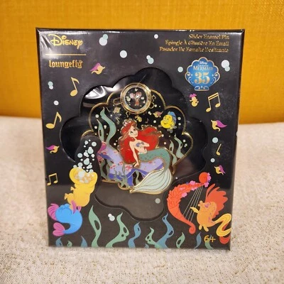 Loungefly Disney Little Mermaid Ariel 35th Ann Slider LE 3" Enamel Pin NEW - Image 1 of 4