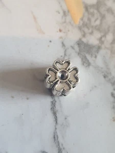 Flower Silver Charm for Bracelets - Picture 1 of 1
