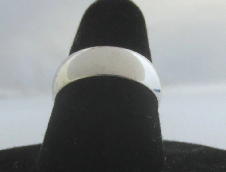 12码14KT镀白金6毫米+柔软婚戒-美国卖家 — 第 1/1 张图片