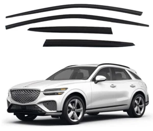 Smoke Window Visor Sun Rain Vent Guard 4P Set Compatible with Genesis GV70 2022+ - Picture 1 of 7