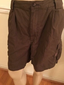 ORVIS 10 Pockets Shorts Tag 40 W (Meas. 40 X 7.5) MEN Hiking Cargo Elastic Brown - Picture 1 of 12