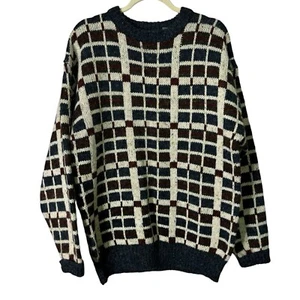 Claybrooke Outdoors Sweater Mens XL Wool Blend Geometric Long Sleeve - Picture 1 of 11
