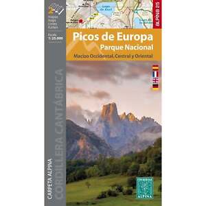 Spain Picos de Europa National Park 2 map set hiking walking sport tourist