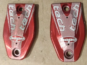 Hope Tech / Tech Evo - Master Cylinder/ Reservoir - Lids/ Caps - Red - Pair - Picture 1 of 1
