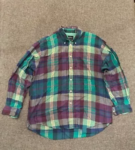 Jack Nicklaus Shirt Mens Adult XL Blue Purple Plaid Button Up Casual - Picture 1 of 7