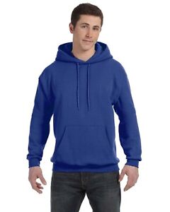 Hanes P170 2XL Deep Royal Blue Pullover Hoodie Sweatshirt EcoSmart Poly Cotton