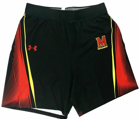 Under Armour Maryland Rack Showtime Lacrosse Short Men's Large Black Red UJLSS1M Cover