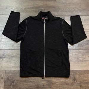Robert Graham Full Zip Sweater Jacket Ribbed Black Knowledge Wisdom Truth Sz XL - Picture 1 of 10