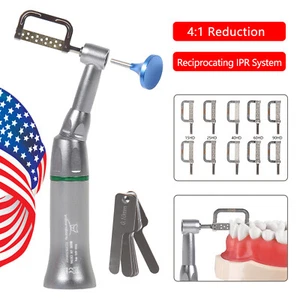 Ortho 4:1 Reduction Dental Contra Angle IPR Handpiece + Interproximal Strips Kit - Picture 1 of 11