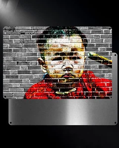 Chinese Drummer Boy graffiti style painting on a wall / Metal Sign / 2 Sizes - Picture 1 of 5
