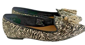 Damen Hush Puppies Hüpf-Loafer Kalbshaar Quaste Größe 6M Tiermotiv - Bild 1 von 7