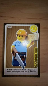 No 5 CARPENTER SAINSBURYS LEGO CARDS CREATE THE WORLD - Picture 1 of 1
