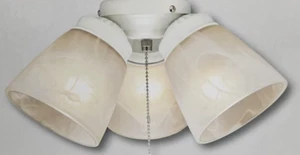 Harbor Breeze Ceiling Fan Light Kit #0745344 White Finish Alabaster Glass New - Picture 1 of 12