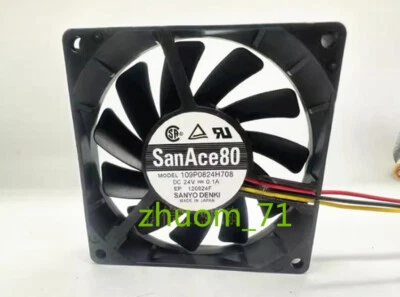 1PC SanAce 8015 109P0824H708 DC24V 0.1A 80*15MM Inverter cooling fan - Image 1 of 3