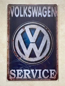 VW VOLKSWAGEN SERVICE METAL PLAQUE SIGN PUB BAR MAN CAVE CAR GARAGE 20x30cm - Picture 1 of 1