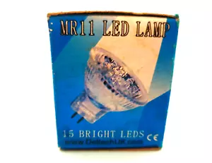 LED mini spot light MR11 bulbs - BLUE, 12V 35mm dia. - 2-pin Gu4 base - 2 bulbs - Picture 1 of 7