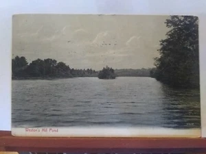 Vintage RPPC, Weston's Mill Pond New Brunswick New Jersey. verschickt 1909, Wieand - Bild 1 von 8