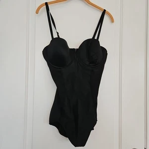 SPANX Sz LG Stretch Tummy Control Boostie Yay Strapless Convertible Bodysuit BLK - Picture 1 of 11